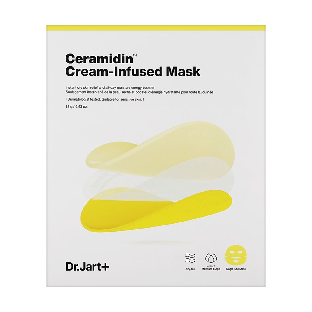 Відновлювальна захисна тканинна маска для обличчя Dr. Jart+ Ceramidin Cream-Infused Mask, 5*18 г
